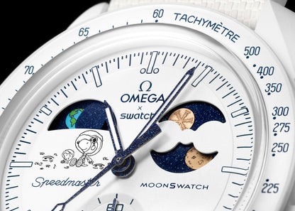 Swatch x Omega Bioceramic Moonswatch Mission to Earthphase – Moonshine Gold (SO33W701L) - 'COLD MOON'