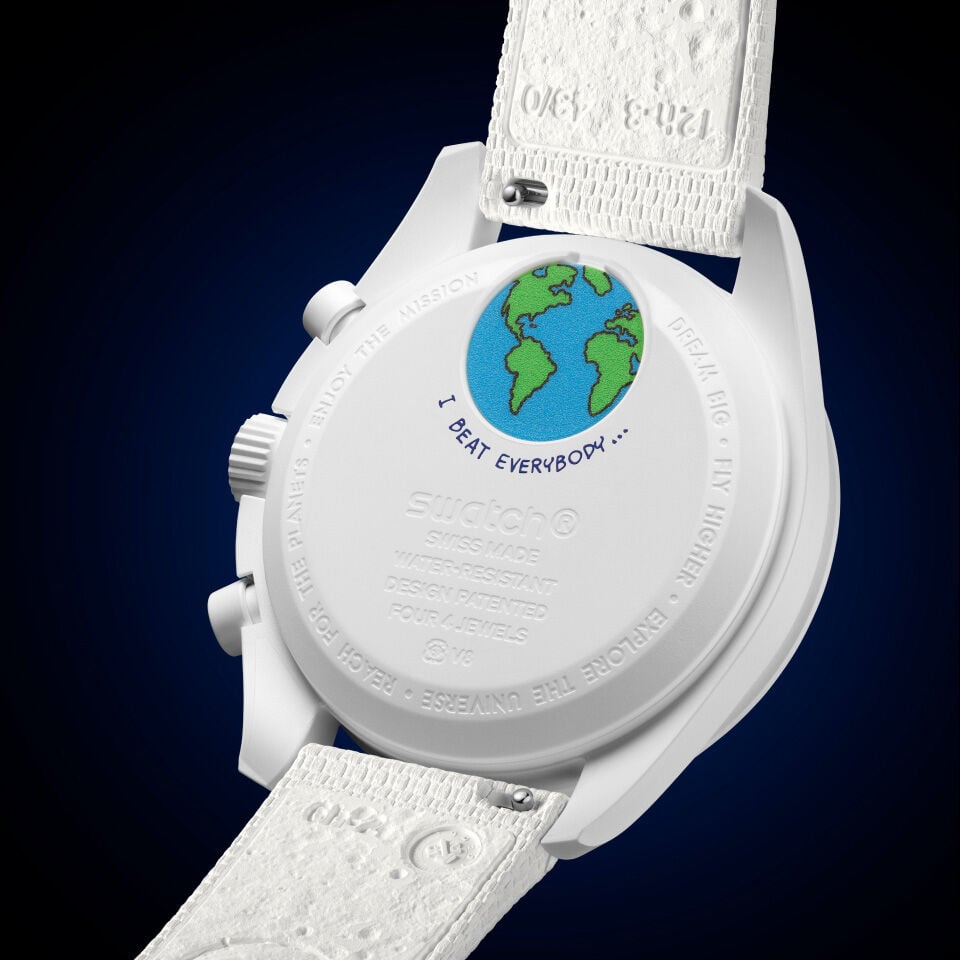 Swatch x Omega Bioceramic Moonswatch Mission to Earthphase – Moonshine Gold (SO33W701L) - 'COLD MOON'