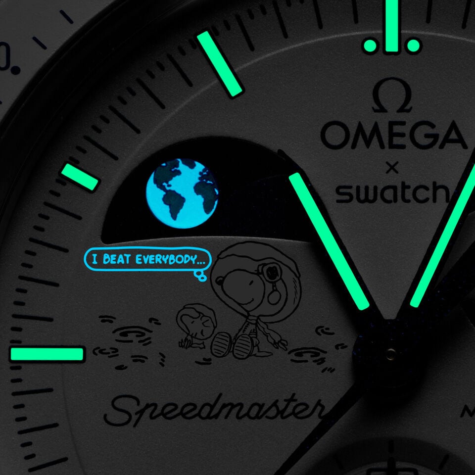 Swatch x Omega Bioceramic Moonswatch Mission to Earthphase – Moonshine Gold (SO33W701L) - 'COLD MOON'