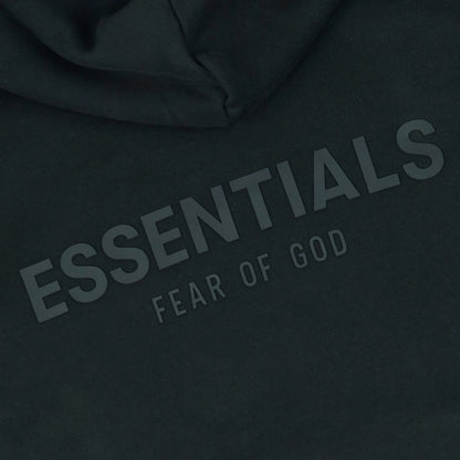 Fear of God Essentials Reverse Logo Black Pullover Hoodie (SS21)