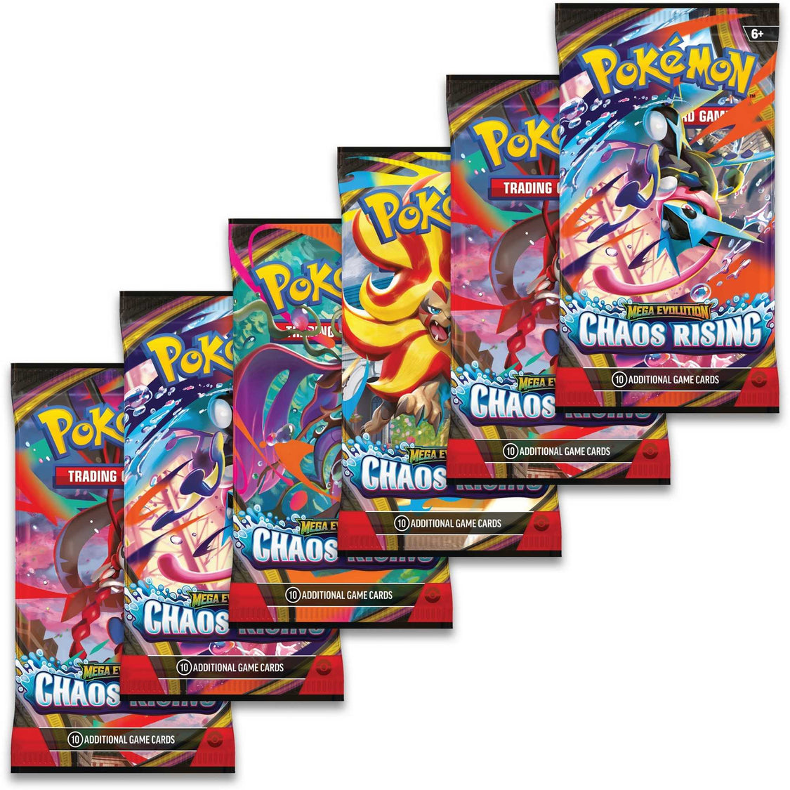Pokémon TCG: Mega Evolution — Chaos Rising Booster Bundle (6 Packs)