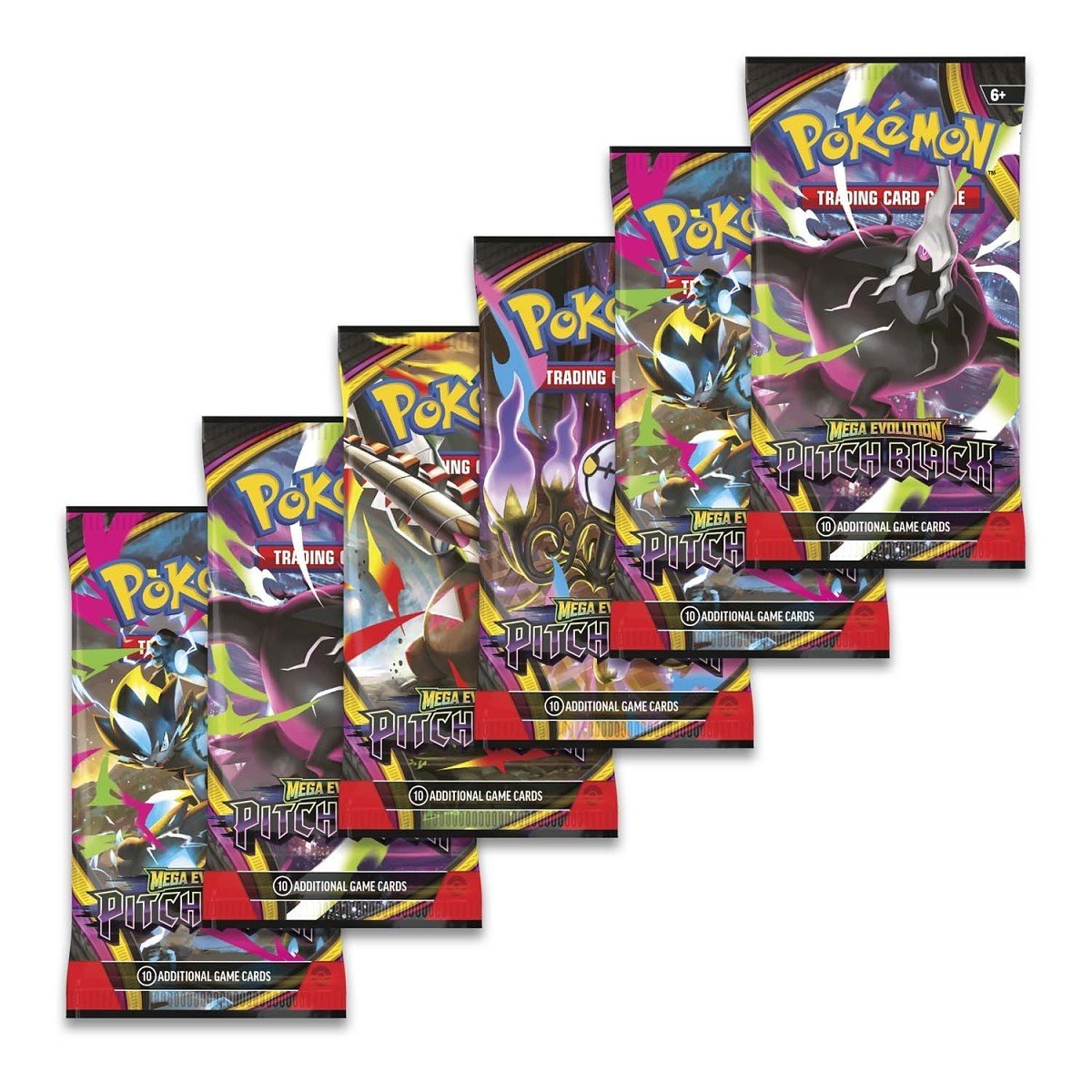Pokémon TCG: Mega Evolution — Pitch Black Booster Bundle (6 Packs)