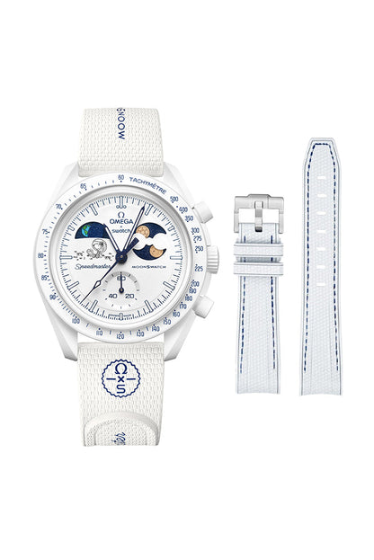 Swatch x Omega Bioceramic Moonswatch Mission to Earthphase – Moonshine Gold (SO33W701L) - 'COLD MOON'